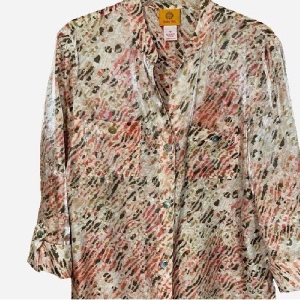 Rails Women's Printed Button-Down Shirt - Pink, Olive & Cream